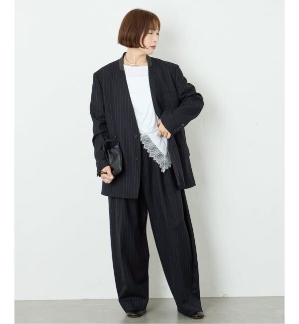 journal standard L'essage「《予約》Wサキソニー2タックワイドパンツ」|スラックス|