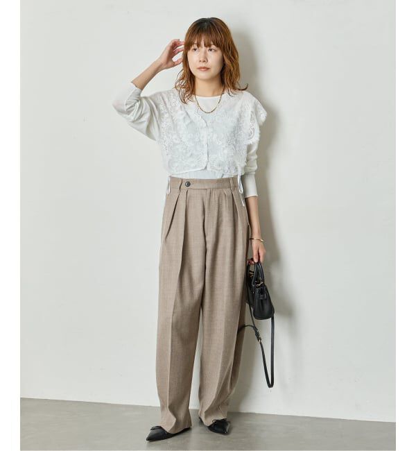 journal standard L'essage「《予約》Wサキソニー2タックワイドパンツ」|スラックス|