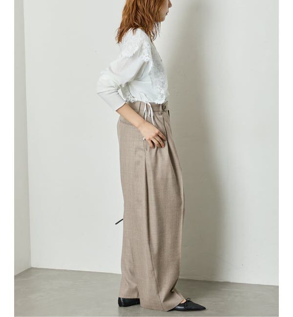 journal standard L'essage「《予約》Wサキソニー2タックワイドパンツ」|スラックス|
