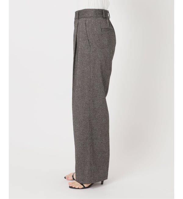 Spick and Span「《セットアップ可》ネップツイードタックイージーパンツ」|スラックス|