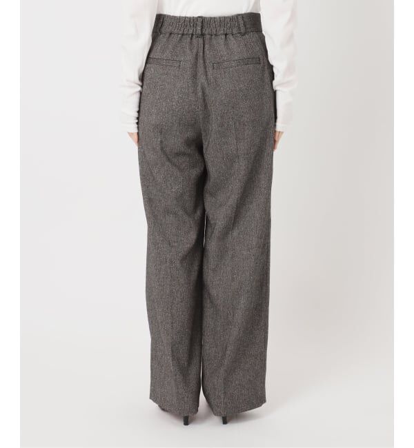 Spick and Span「《セットアップ可》ネップツイードタックイージーパンツ」|スラックス|