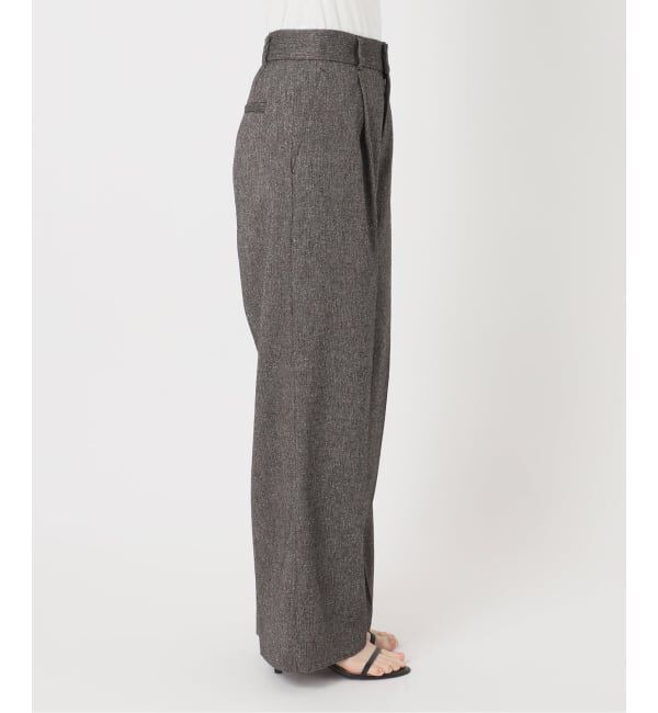 Spick and Span「《セットアップ可》ネップツイードタックイージーパンツ」|スラックス|