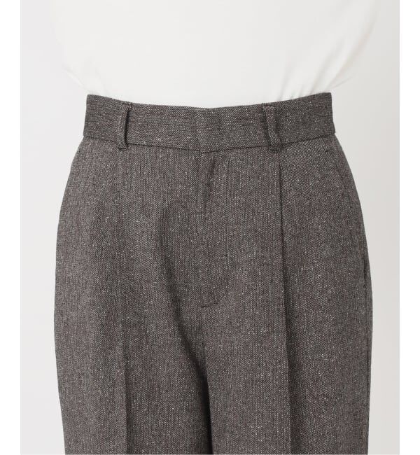 Spick and Span「《セットアップ可》ネップツイードタックイージーパンツ」|スラックス|