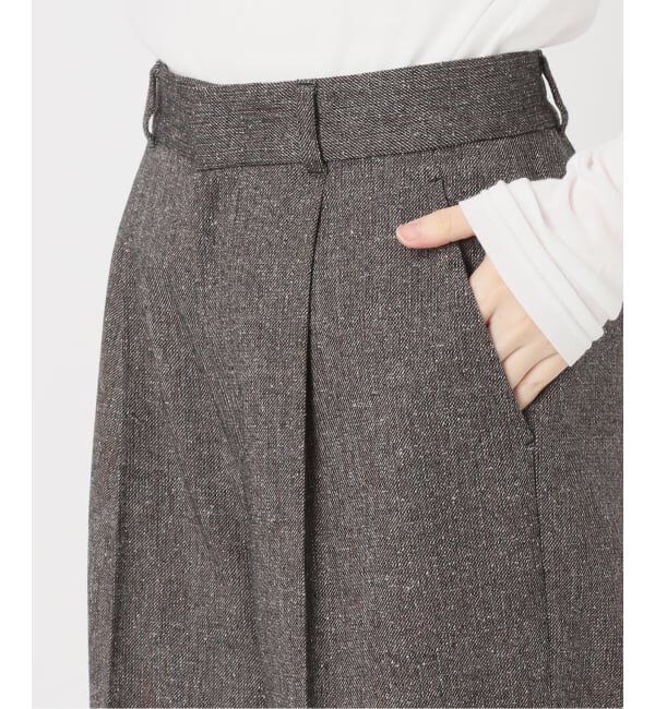 Spick and Span「《セットアップ可》ネップツイードタックイージーパンツ」|スラックス|