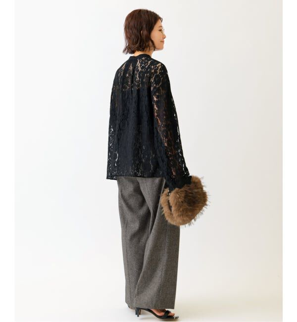 Spick and Span「《セットアップ可》ネップツイードタックイージーパンツ」|スラックス|