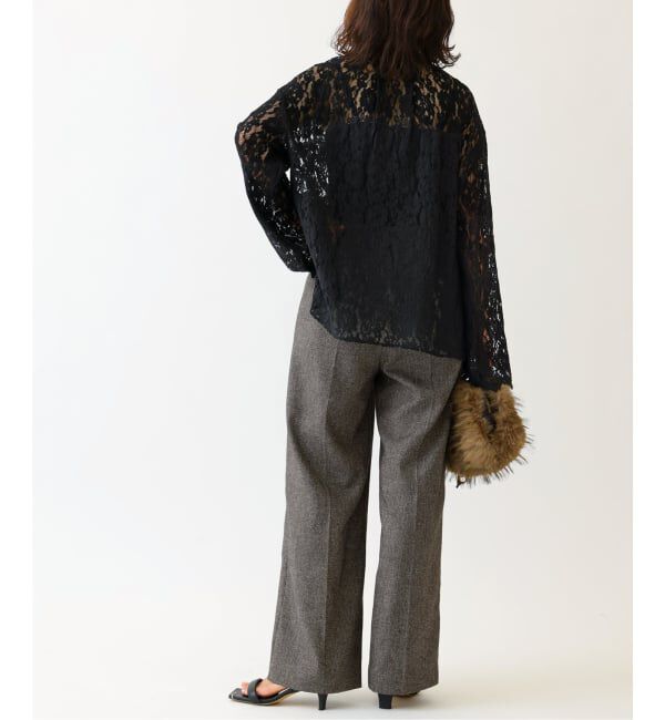 Spick and Span「《セットアップ可》ネップツイードタックイージーパンツ」|スラックス|