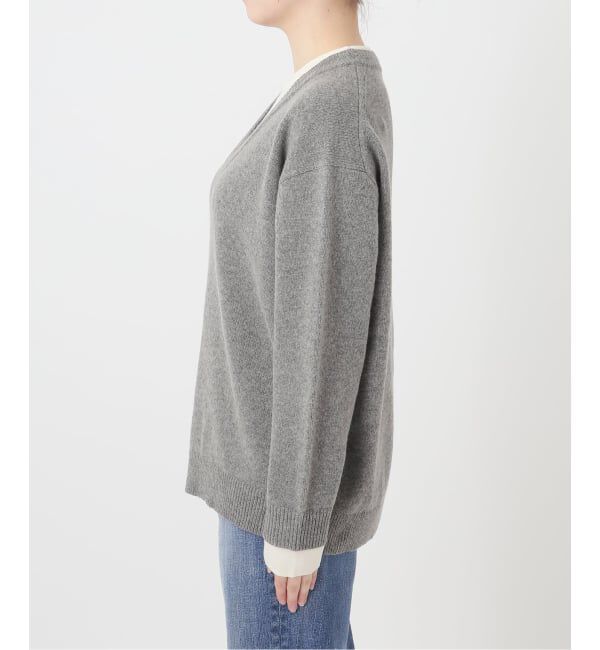 Spick and Span「《予約》レイヤード風Vネックプルオーバー」|ニット・セーター|