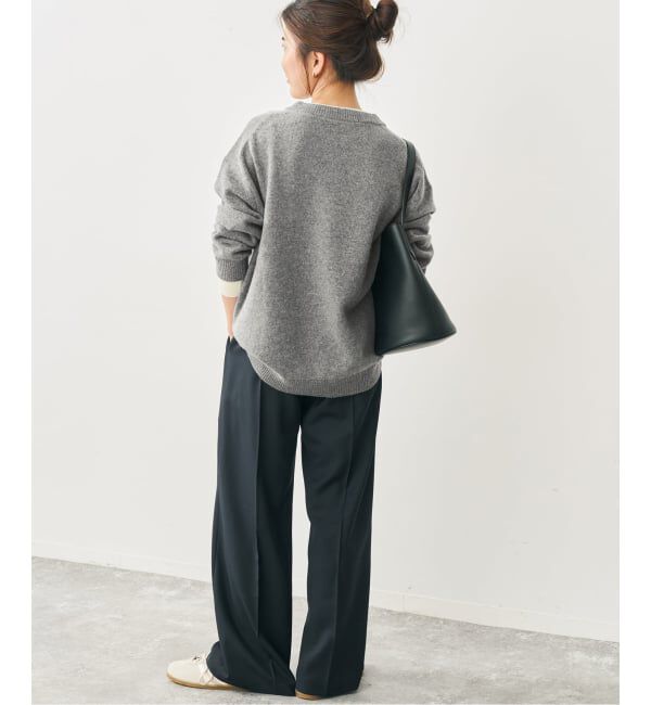 Spick and Span「《予約》レイヤード風Vネックプルオーバー」|ニット・セーター|