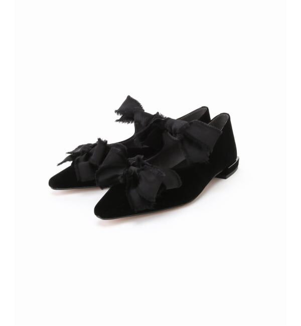 GRISE「《予約/WEB+一部店舗限定》GRISEポインテッドサテンリボンフラット」|その他|