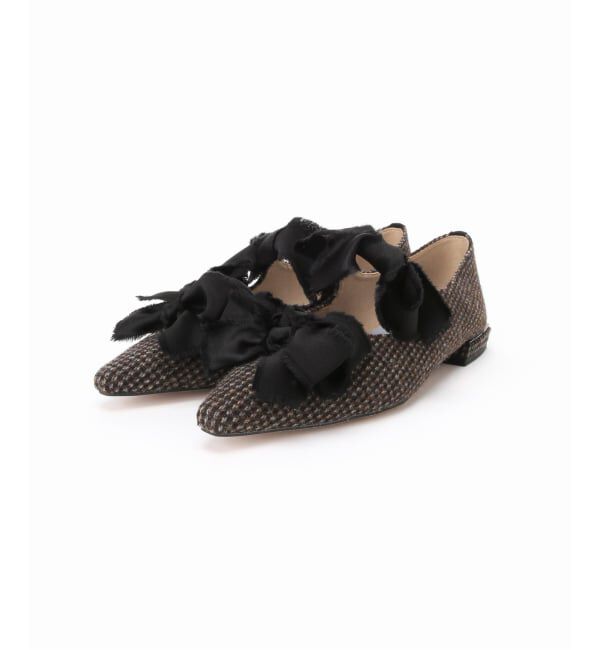 GRISE「《予約/WEB+一部店舗限定》GRISEポインテッドサテンリボンフラット」|その他|