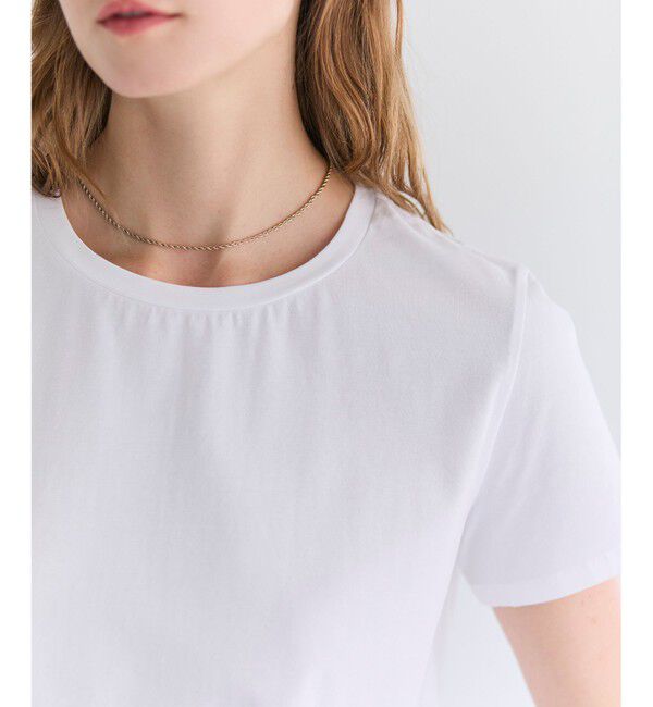 BEIGE,「【定番・新色追加】BROIS / コットンストレッチシャツテールTシャツ」|Tシャツ・カットソー|