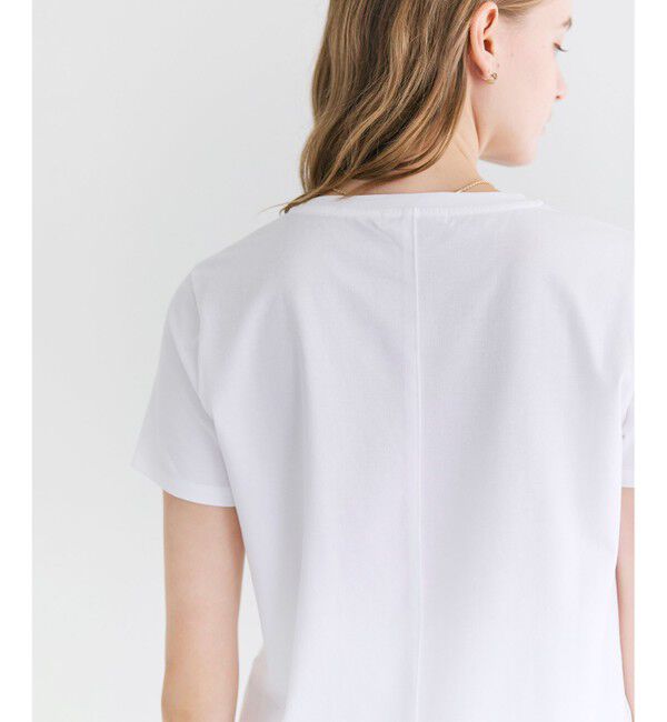 BEIGE,「【定番・新色追加】BROIS / コットンストレッチシャツテールTシャツ」|Tシャツ・カットソー|