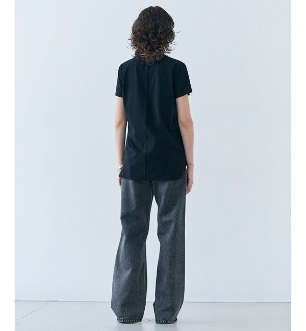 BEIGE,「【定番・新色追加】BROIS / コットンストレッチシャツテールTシャツ」|Tシャツ・カットソー|