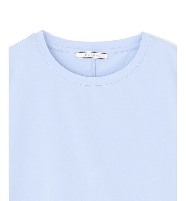 BEIGE,「【定番・新色追加】BROIS / コットンストレッチシャツテールTシャツ」|Tシャツ・カットソー|