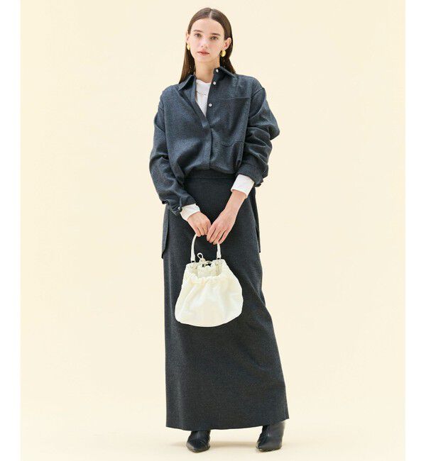 BEIGE,「【Oggi掲載】MONTAIGNE / ウールオーバーサイズシャツ」|シャツ・ブラウス|