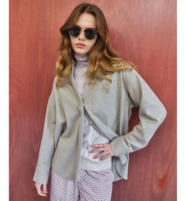 BEIGE,「【Oggi掲載】MONTAIGNE / ウールオーバーサイズシャツ」|シャツ・ブラウス|