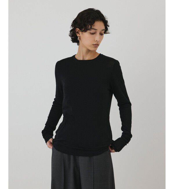 GRACE CONTINENTAL「シルクベアカットトップ」|Tシャツ・カットソー|ブラック