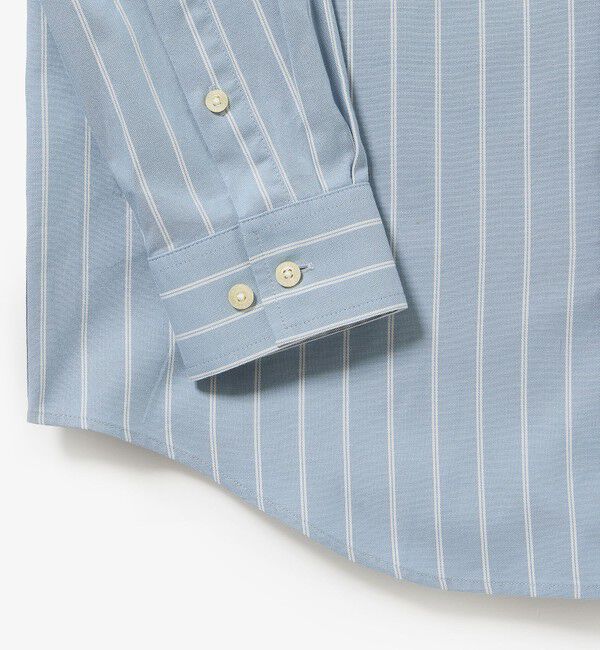 LACOSTE「オーバーサイズ ストライプレギュラーカラー 長袖シャツ」|シャツ・ブラウス|