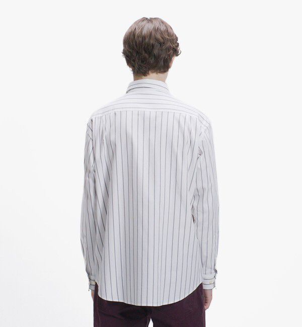LACOSTE「オーバーサイズ ストライプレギュラーカラー 長袖シャツ」|シャツ・ブラウス|