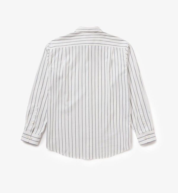 LACOSTE「オーバーサイズ ストライプレギュラーカラー 長袖シャツ」|シャツ・ブラウス|