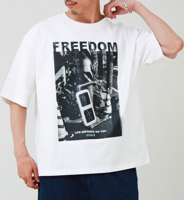 GLOSTER「【1枚でキマる主役TEE】フォト&times;メッセージプリントTEE」|Tシャツ・カットソー|