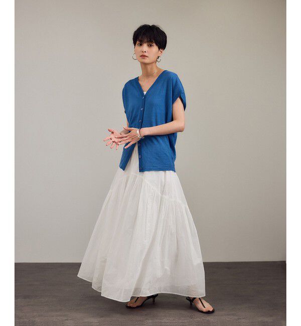 SALON adam et rope'「リネンニットベスト2WAYカーディガン［ドライタッチ・洗える］」|カーディガン|