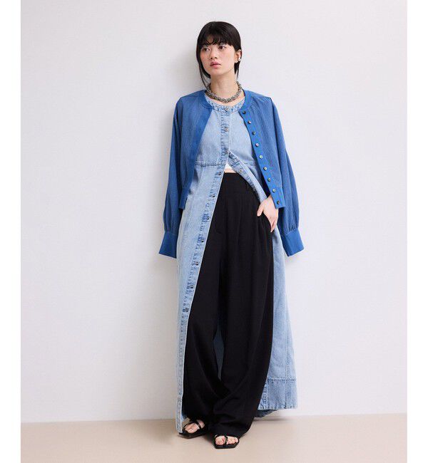 ADAM ET ROPE'「【WEB限定】メニーボタンリップルシアーカーディガン」|カーディガン|