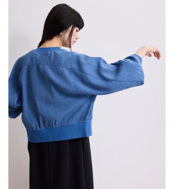 ADAM ET ROPE'「【WEB限定】メニーボタンリップルシアーカーディガン」|カーディガン|