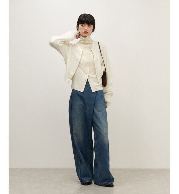 ADAM ET ROPE'「【WEB限定】モヘヤジップカーディガン」|カーディガン|