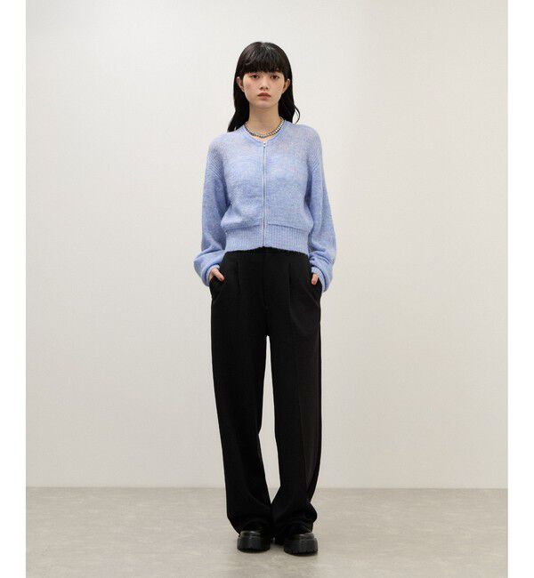 ADAM ET ROPE'「【WEB限定】モヘヤジップカーディガン」|カーディガン|