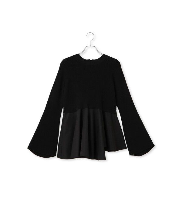 ADAM ET ROPE'「【定番】・【サステナブル】ペプラムコンビニットプルオーバー/オケージョン対応」|Tシャツ・カットソー|