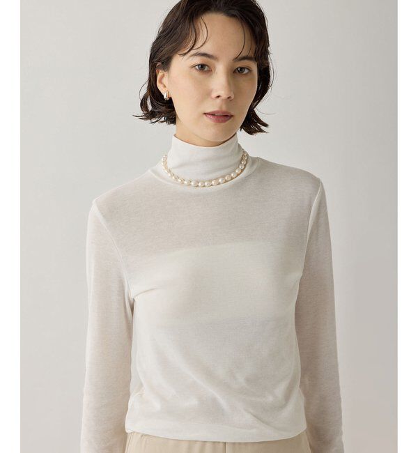  「コットン強撚フライスタートルネックプルオーバー」|Tシャツ・カットソー|
