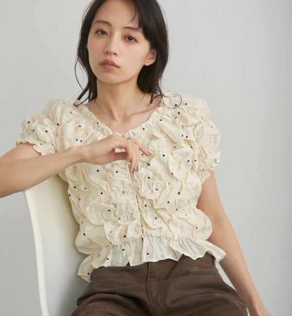  「【お気に入り登録数1万突破！】クシュクシュブラウス」|シャツ・ブラウス|