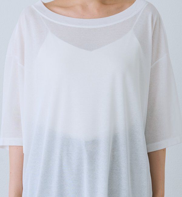  「【A・MONN】【吸水速乾/接触冷感】オープンネックチュニックTee」|Tシャツ・カットソー|