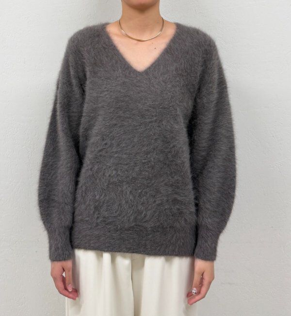  「《新色登場》ファーカシミヤVニット」|ニット・セーター|
