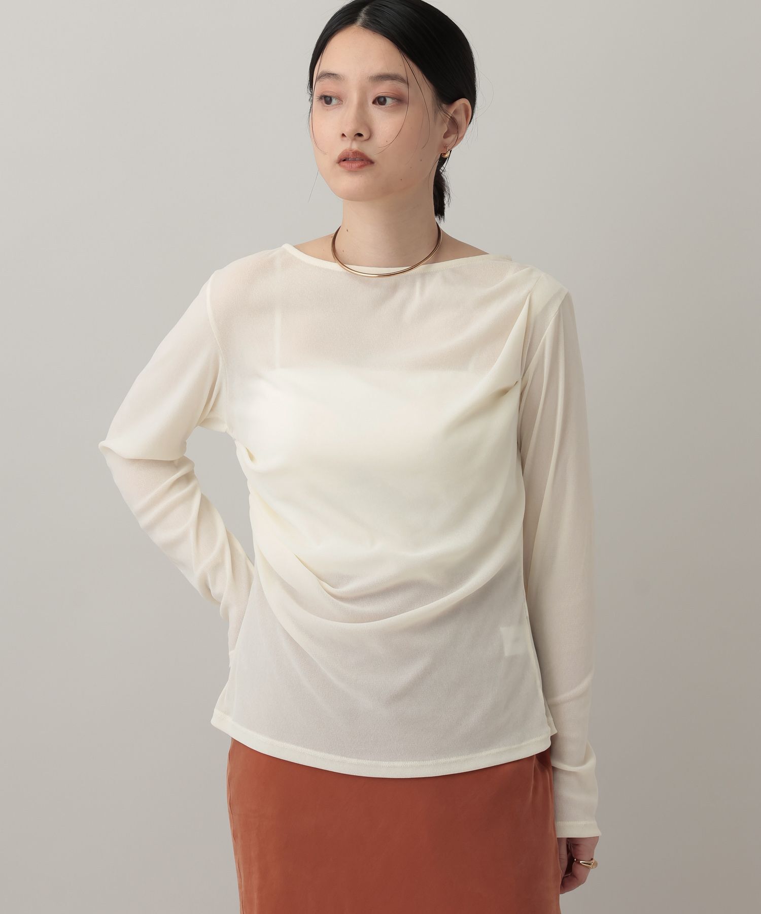 A part by 「 ドレープベロアプルオーバー_長袖」|Tシャツ・カットソー|