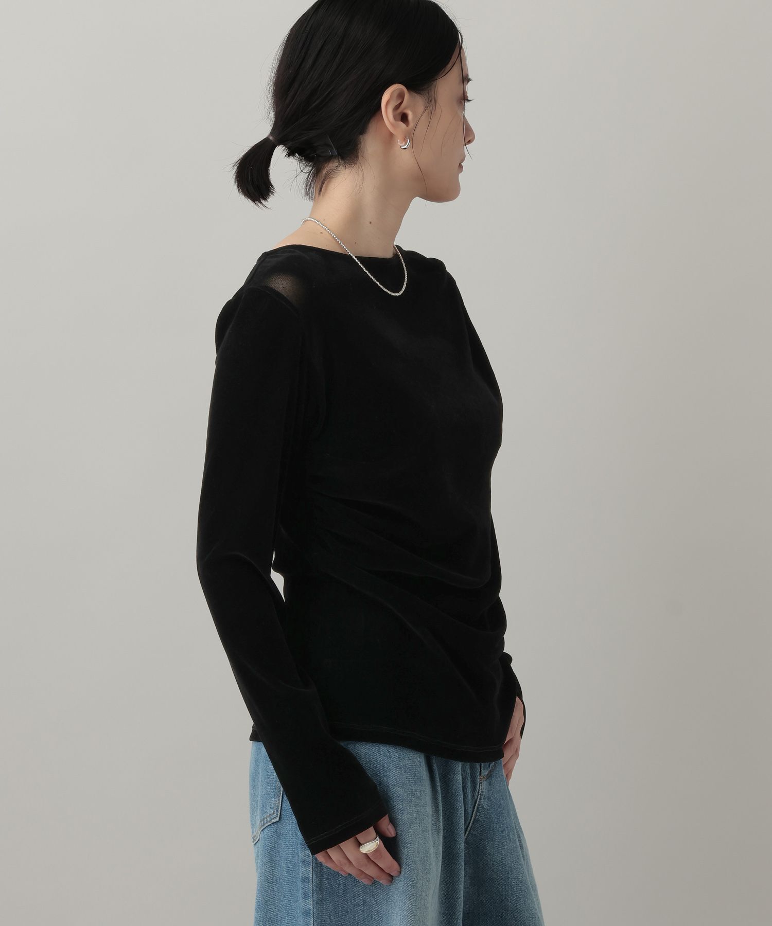 A part by 「 ドレープベロアプルオーバー_長袖」|Tシャツ・カットソー|