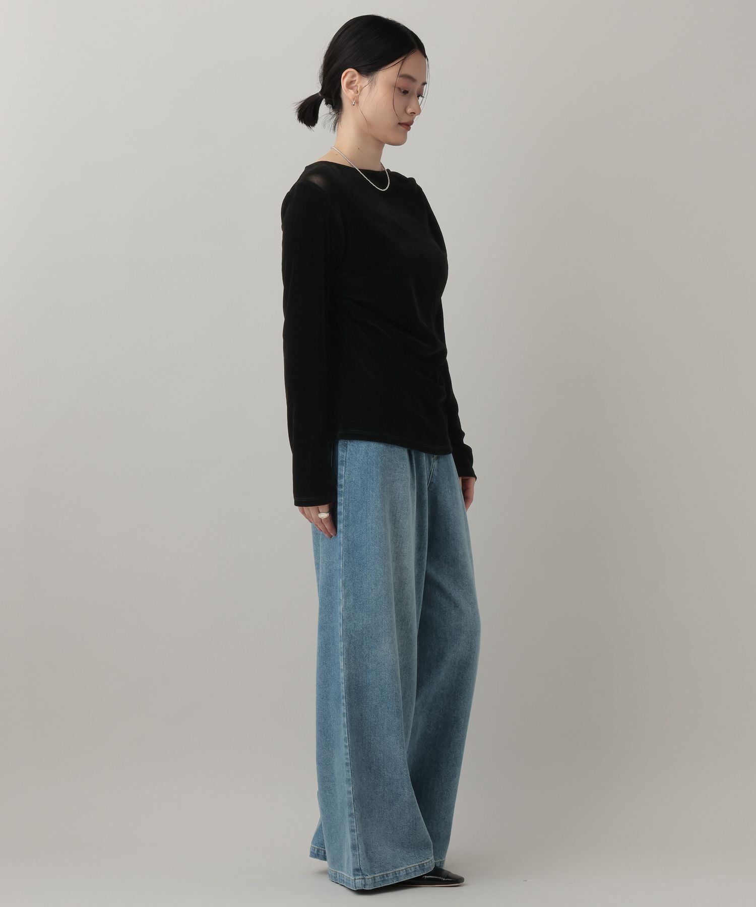 A part by 「 ドレープベロアプルオーバー_長袖」|Tシャツ・カットソー|