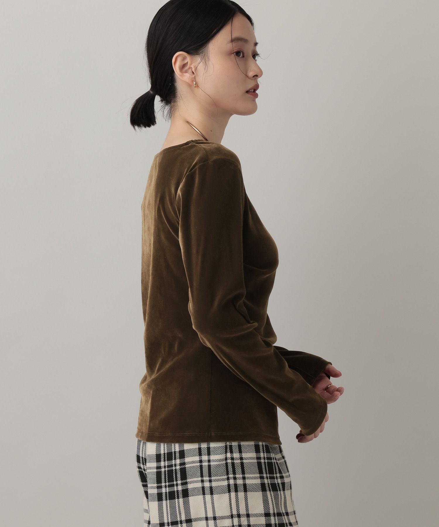 A part by 「 ドレープベロアプルオーバー_長袖」|Tシャツ・カットソー|