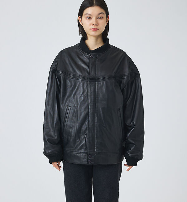 ABAHOUSE「【TOWNCRAFT/タウンクラフト】Leather Derby Jacket」|ブルゾン・スタジャン|