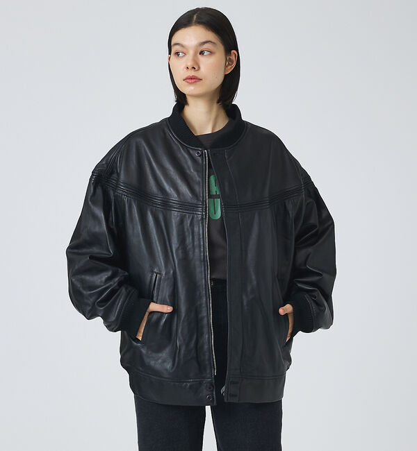 ABAHOUSE「【TOWNCRAFT/タウンクラフト】Leather Derby Jacket」|ブルゾン・スタジャン|