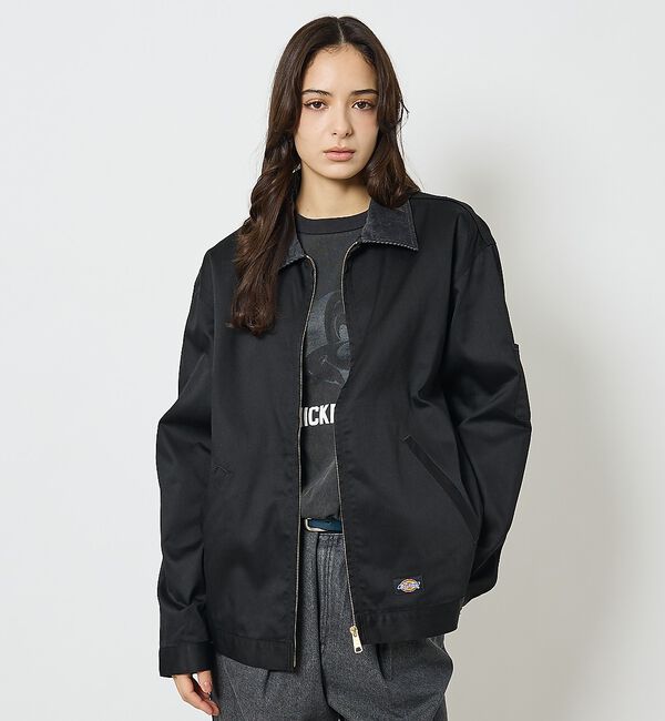 ABAHOUSE「【Dickies / ディッキーズ】Twill Eisenhower Jacke」|ブルゾン・スタジャン|ブラック