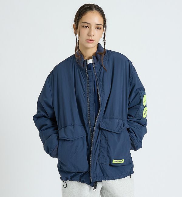 ABAHOUSE「SPIEWAK / スピワック】MN WEP G-8 JACKET / WEP」|ブルゾン・スタジャン|ネイビー