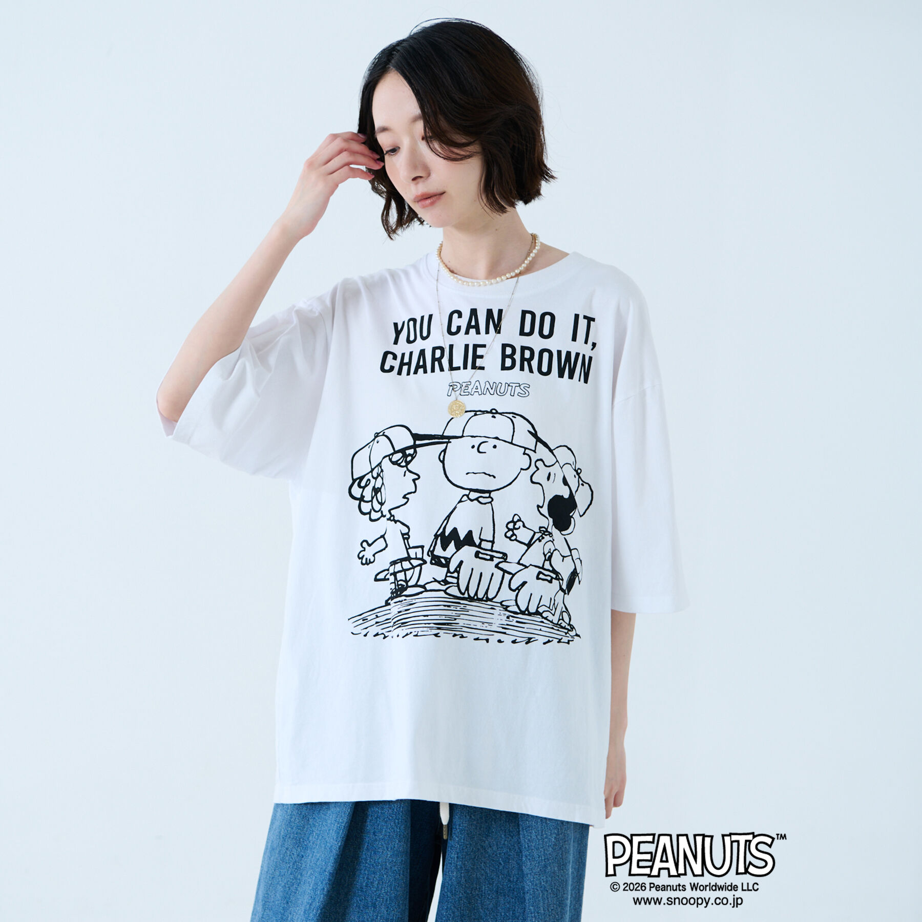 Rouge vif「【JOHNBULL/ジョンブル】PEANUTS プリントTシャツ / スヌーピー」|Tシャツ・カットソー|
