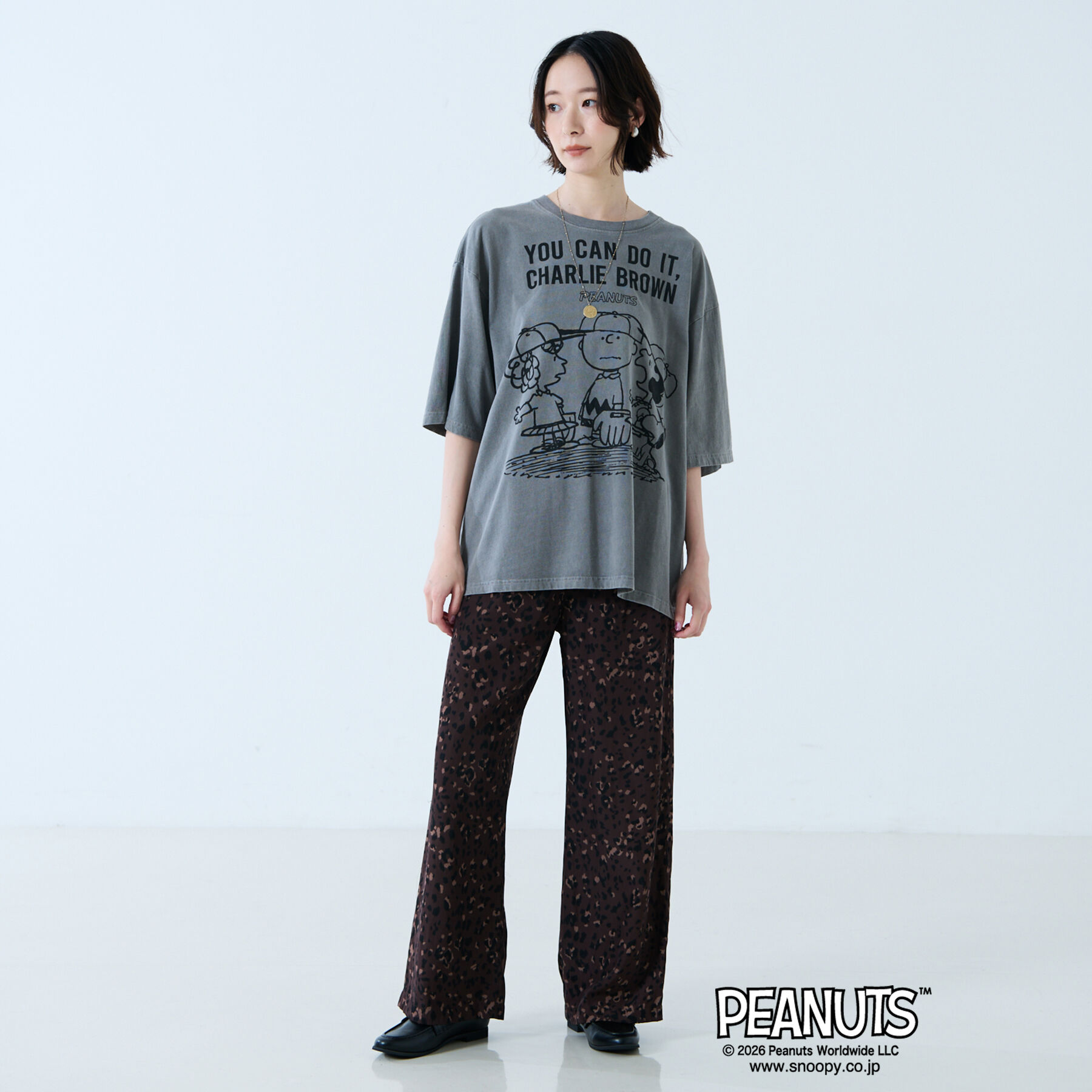 Rouge vif「【JOHNBULL/ジョンブル】PEANUTS プリントTシャツ / スヌーピー」|Tシャツ・カットソー|