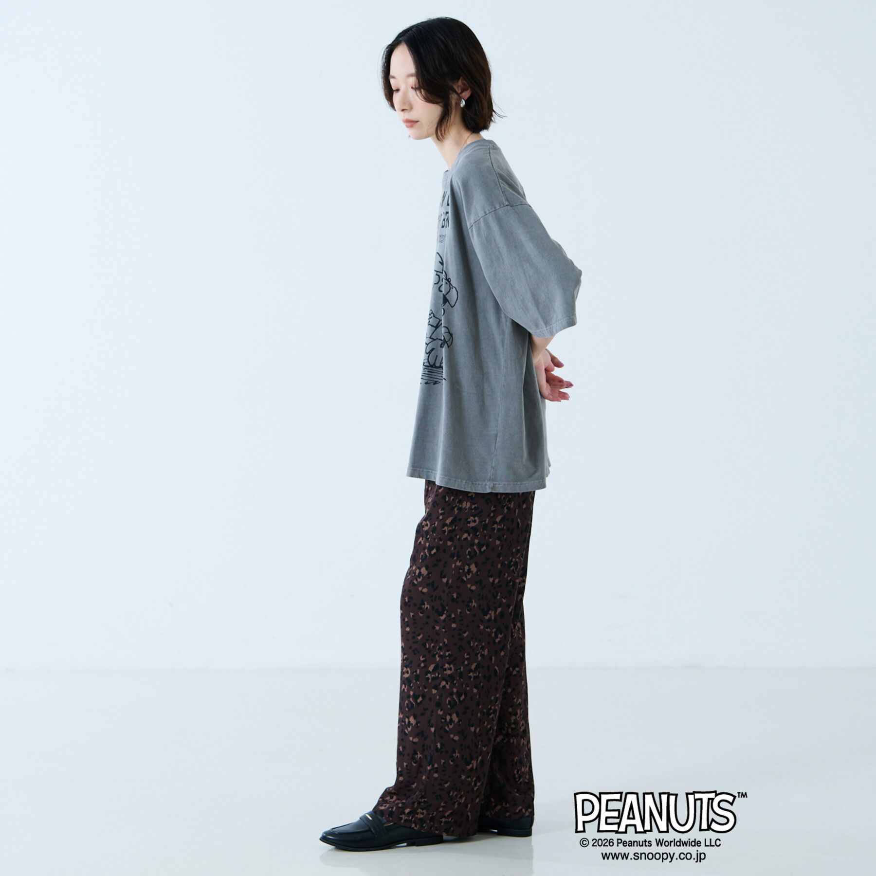 Rouge vif「【JOHNBULL/ジョンブル】PEANUTS プリントTシャツ / スヌーピー」|Tシャツ・カットソー|