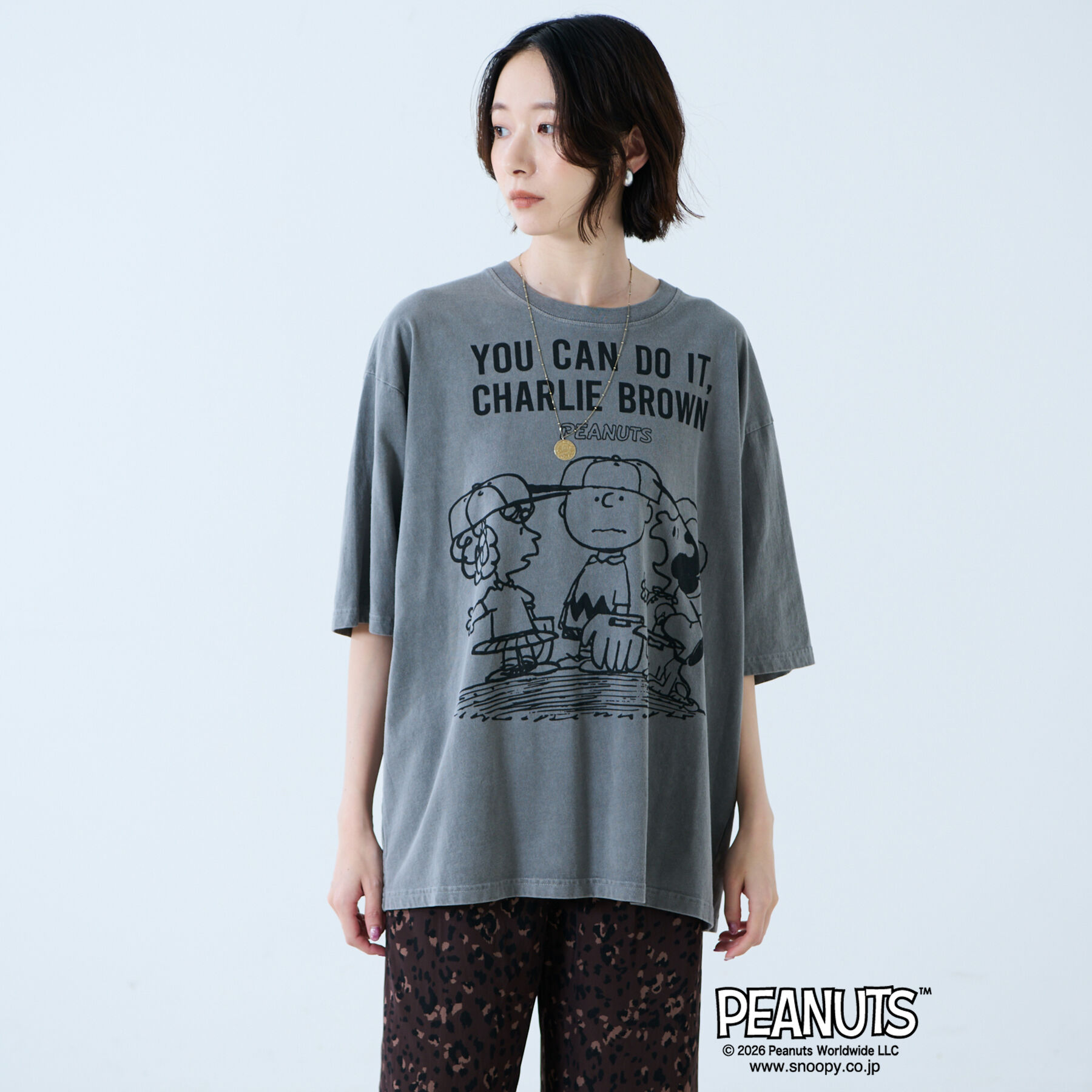 Rouge vif「【JOHNBULL/ジョンブル】PEANUTS プリントTシャツ / スヌーピー」|Tシャツ・カットソー|
