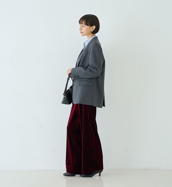 Rouge vif「ウール混ストレッチツイルシングルテーラージャケット」|テーラードジャケット|