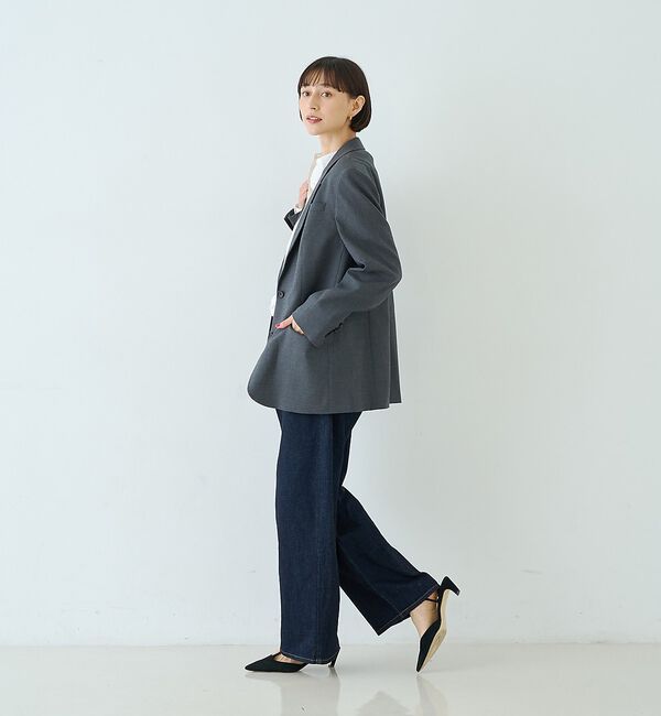 Rouge vif「ウール混ストレッチツイルシングルテーラージャケット」|テーラードジャケット|