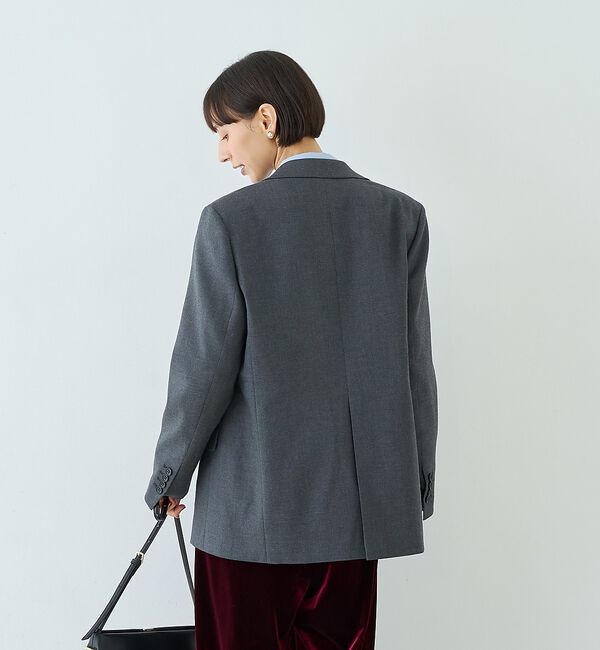 Rouge vif「ウール混ストレッチツイルシングルテーラージャケット」|テーラードジャケット|